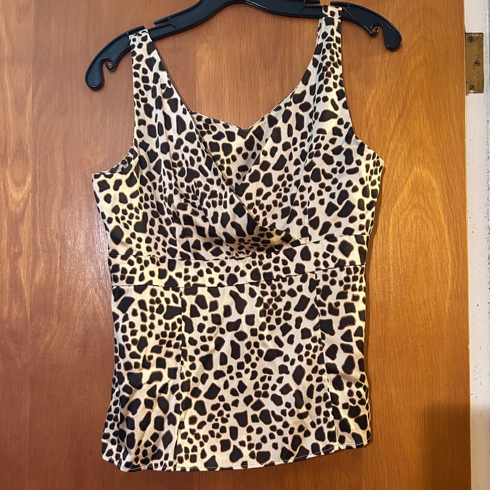 Talbots Silky Animal Print Blouse
